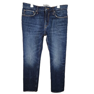 Goodfellow & Co Premium Selvedge Denim Mens 36x32 Dark wash Slim Straight Fit